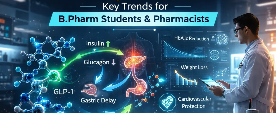 GLP-1 Agonists 2026: Key Trends for B.Pharm Students & Pharmacists